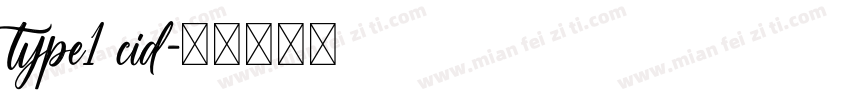 type1 cid字体转换
